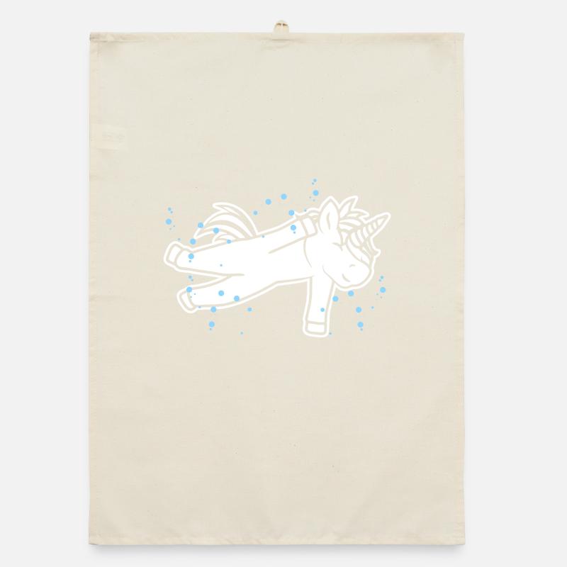 Einhorn Schwimmer Organic Geschirrtuch