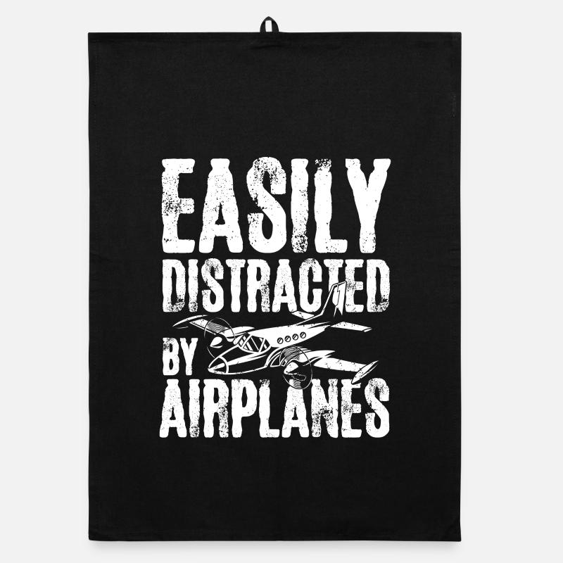 Easily distracted by airplanes Organic Geschirrtuch