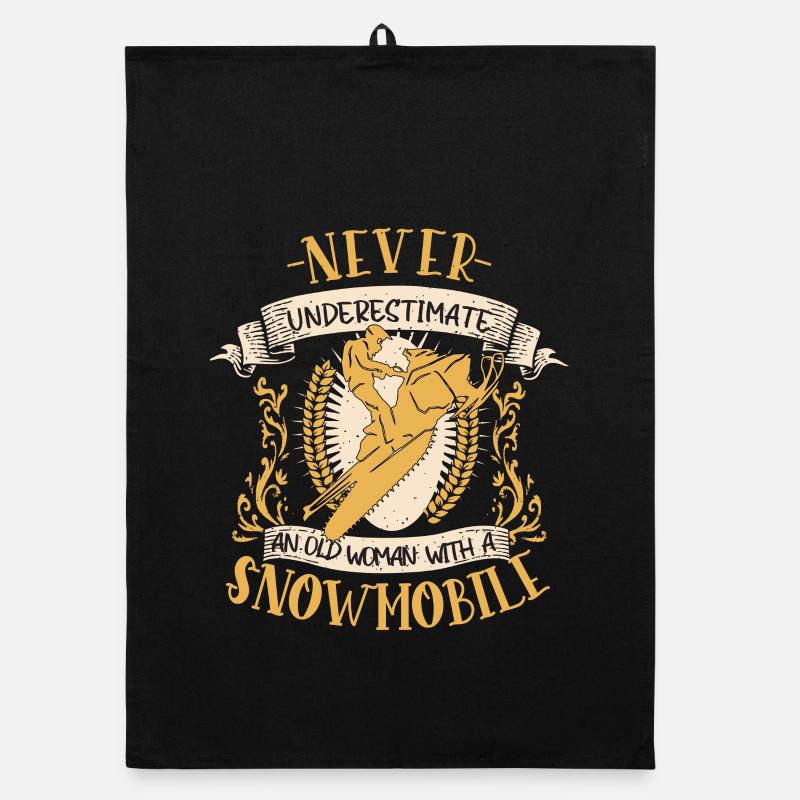 Snowmobile Snowmobile Fun Gift Organic dish towel