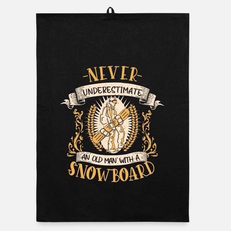 Snowboard Snowboarder Snowboarding Slope Gift Organic dish towel