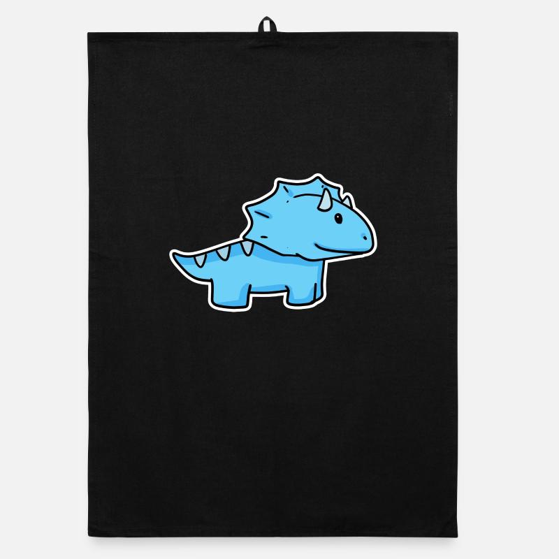 Dino Dinosaurier Blau Organic Geschirrtuch