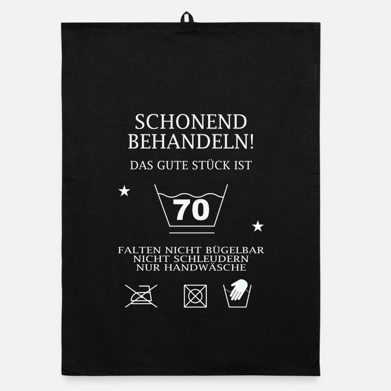 Das Beste zum 70. Geburtstag Organic Geschirrtuch