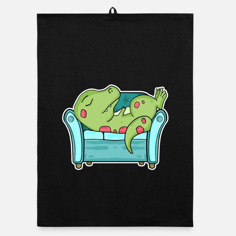 Dinosaur Bed Sleep Tired Organic dish towel
