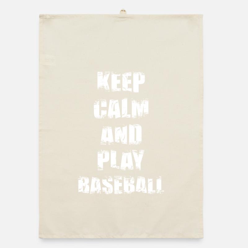 Funny baseball saying Organic dish towel