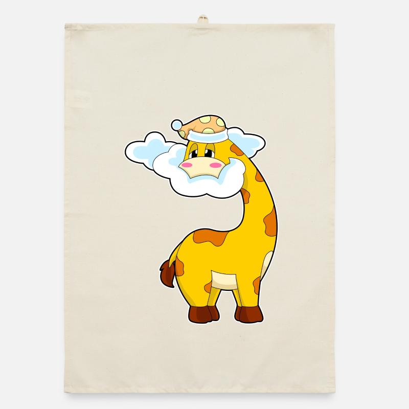 Giraffe Clouds Organic dish towel