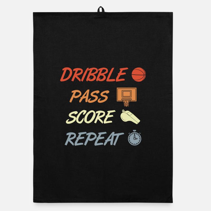 Dribble Pass Score Repeat Organic dish towel