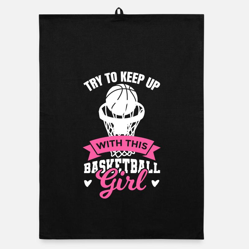 Basketball Mädchen Organic Geschirrtuch
