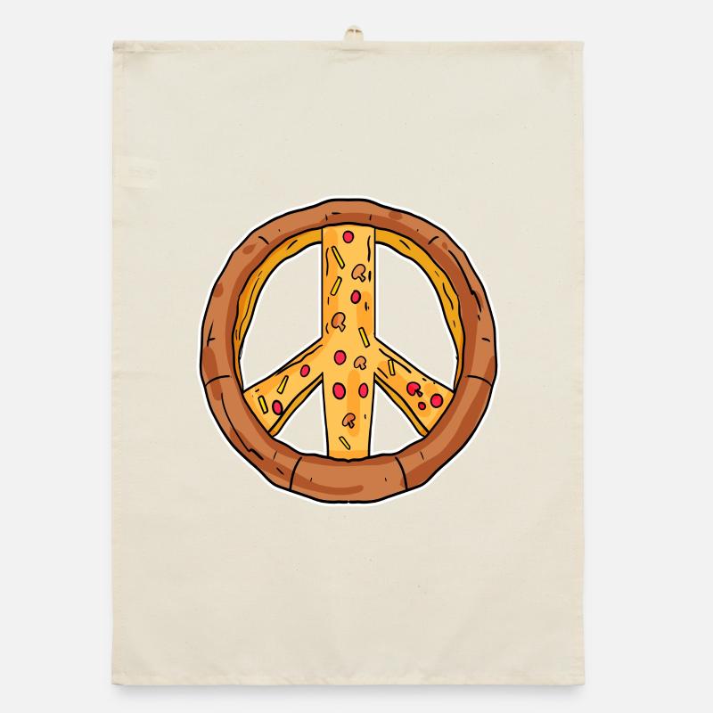 Peace Pizza Frieden Torchon bio