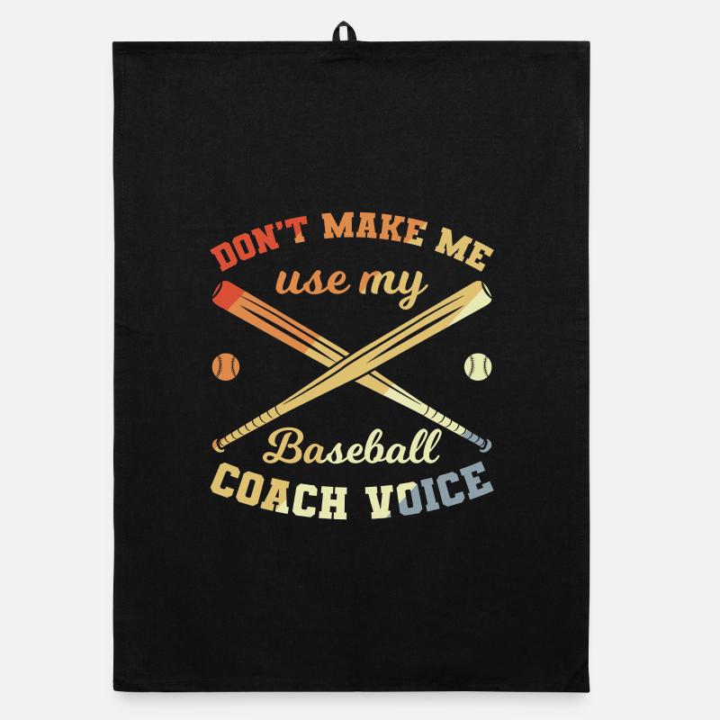 Baseball Coach Organic dish towel