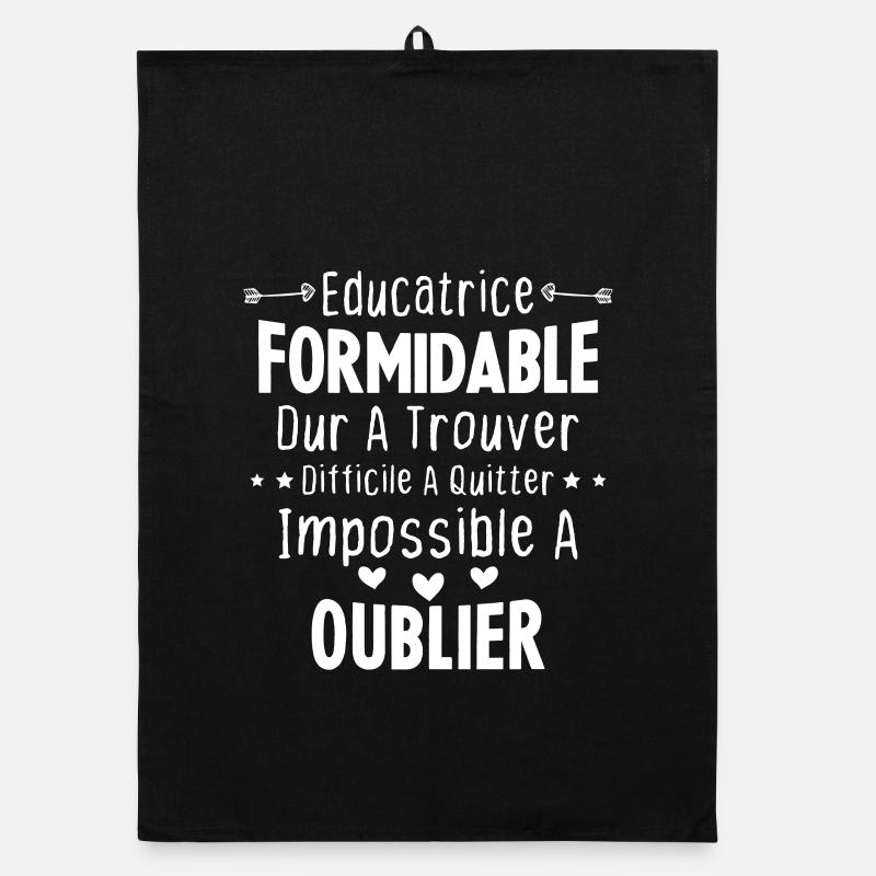 Éducatrice formidable cadeau Éducatrice d'école Torchon bio