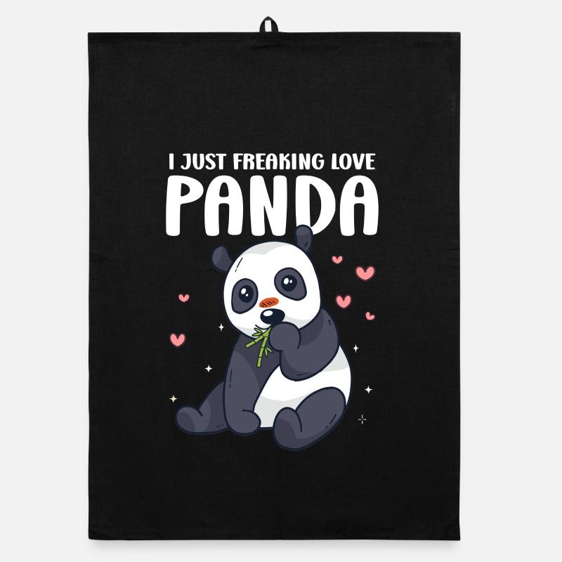 J’adore le Panda – Adore du Panda mignon Torchon bio