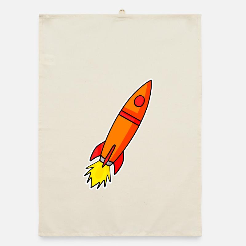 Rocket Orange Organic dish towel