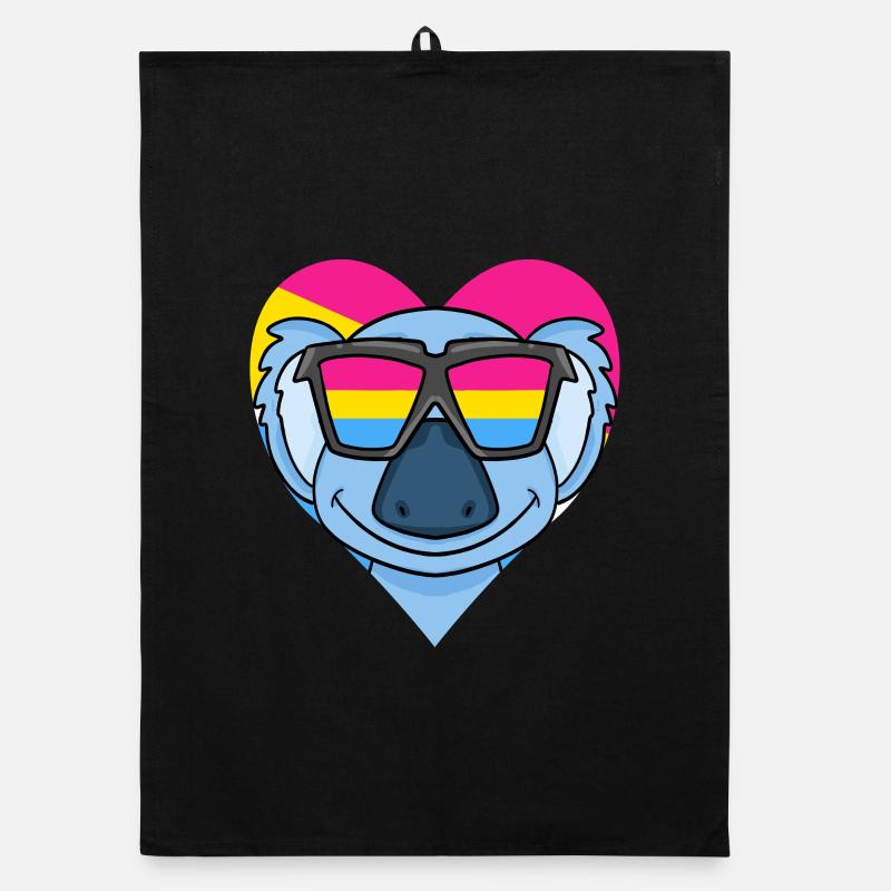 Pansexual Koala Heart Gift Organic dish towel