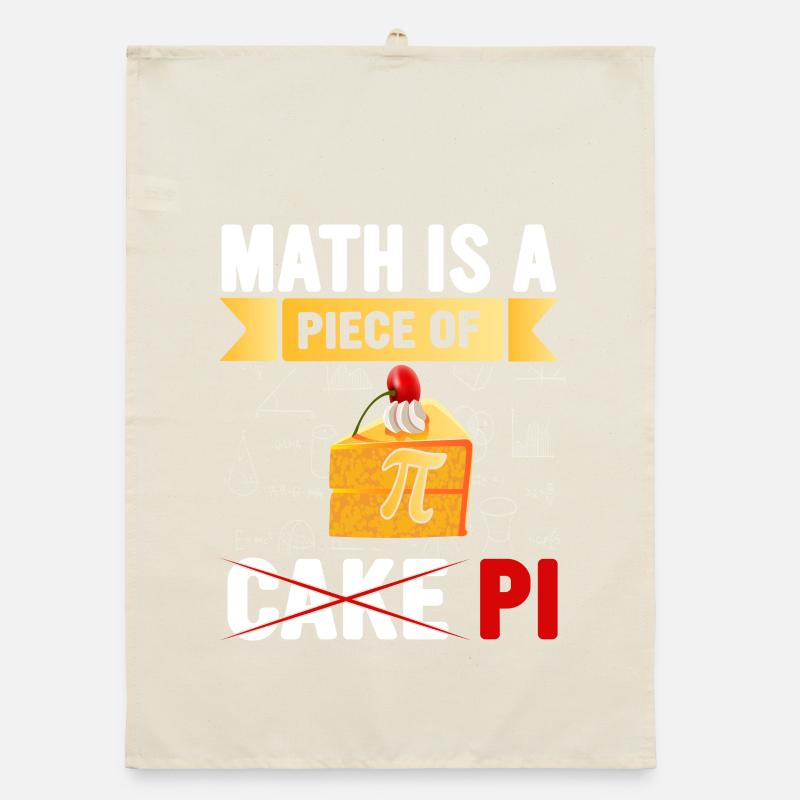 Math Pie Cake Illustration Organic dish towel