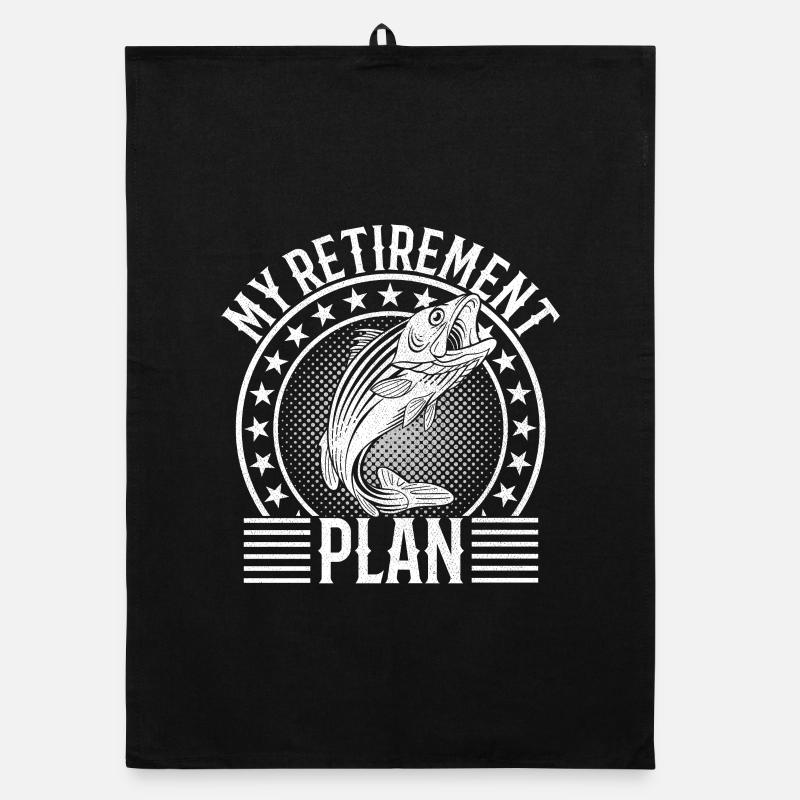 Mon plan de retraite Chasse Pêche Chasseur Torchon bio
