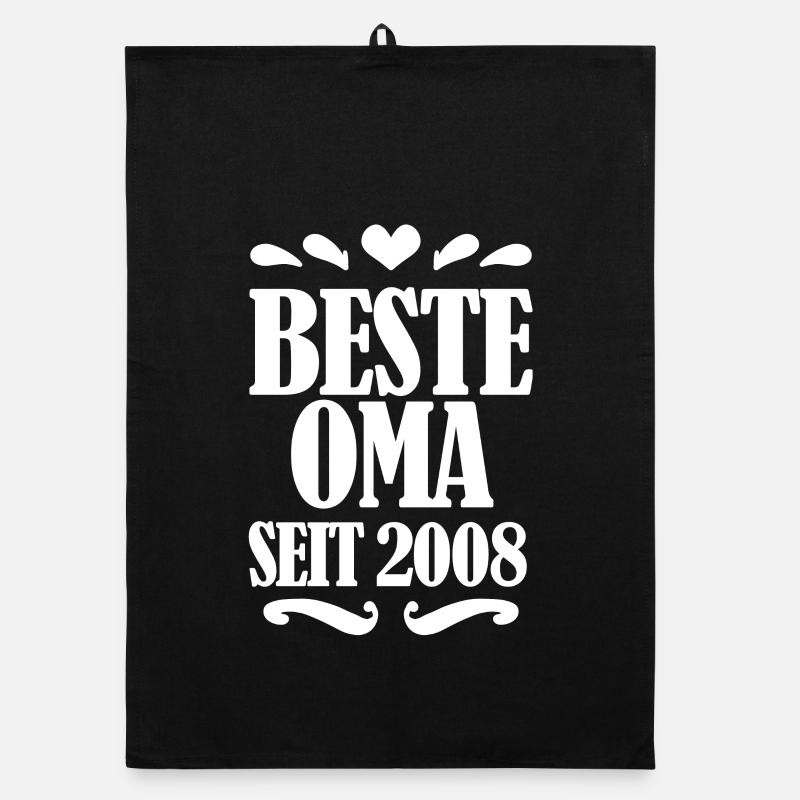 Beste Oma seit 2008 - Oma Geschenk Organic Geschirrtuch
