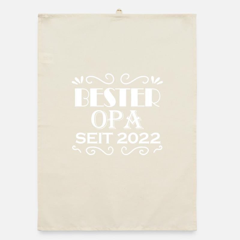 Bester Opa seit 2022 - Opa Geschenkidee Organic Geschirrtuch