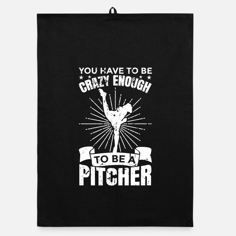 Baseball Pitcher Organic dish towel