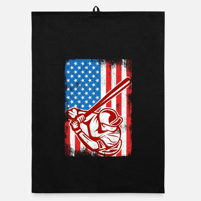 4. Juli Baseball Organic Geschirrtuch