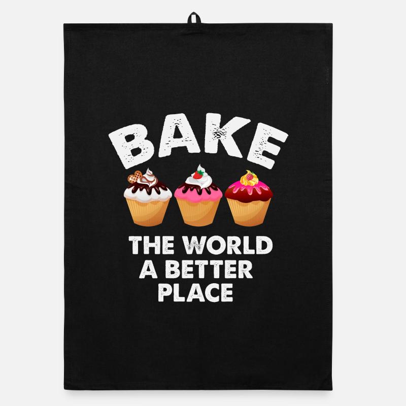 Cupcake-Dekoration mit motivierender Botschaft Organic Geschirrtuch