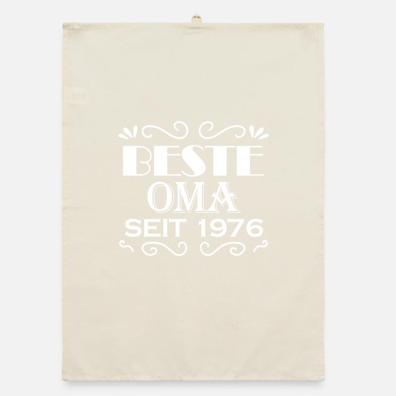 Beste Oma seit 1976 - Oma Geschenk Organic Geschirrtuch