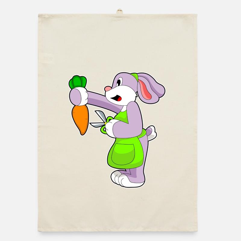 Lapin Coiffeur Ciseaux Carotte Torchon bio