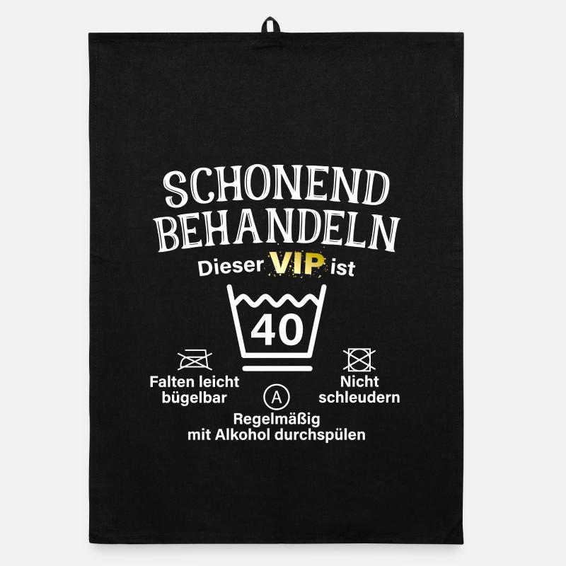 40. Geburtstag Schonend Behandeln 40 VIP ist 40 Organic Geschirrtuch