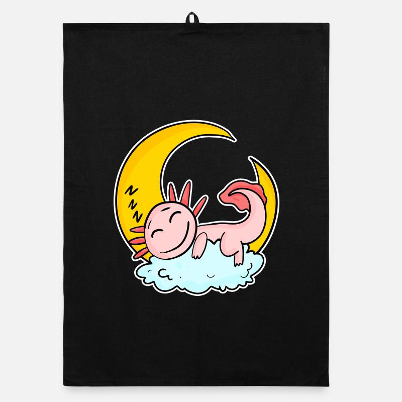 Sleeping axolotl Organic dish towel