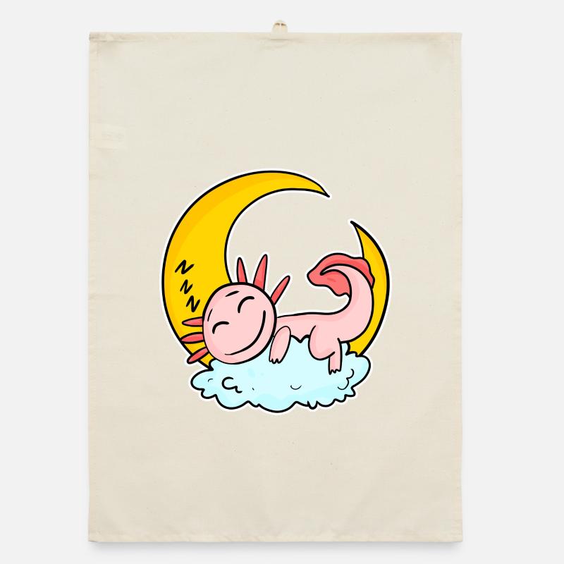 Axolotl endormi Torchon bio
