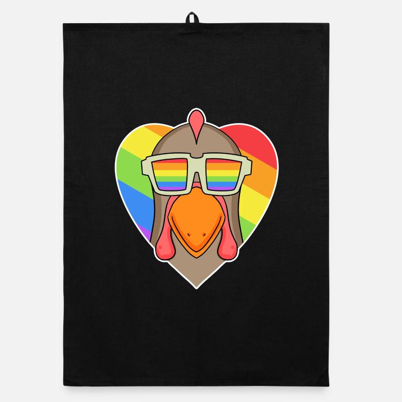 Rainbow - Poulet avec verres Torchon bio