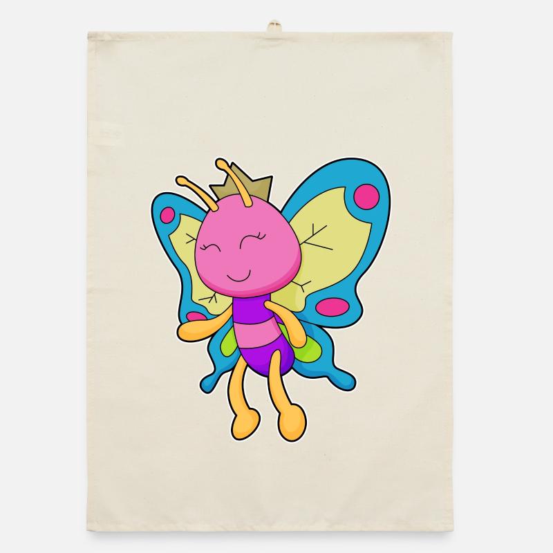 Butterfly Queen Crown Organic dish towel