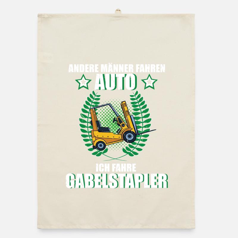 Gabelstapler Staplerfahrer Logistik Lager Beruf  Organic Geschirrtuch
