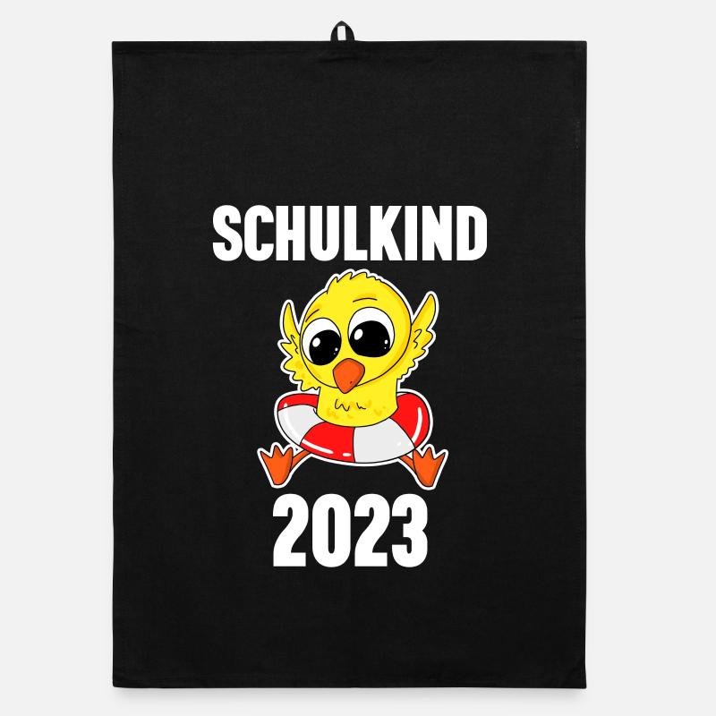 Schuldkind Einschulung Ente 2023 Organic Geschirrtuch