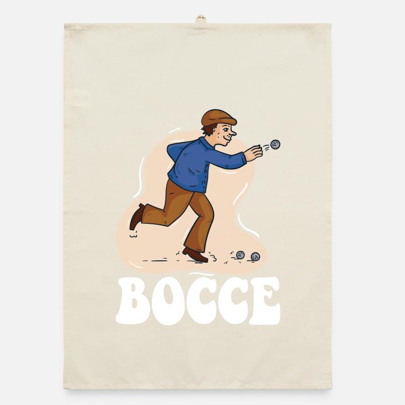 Bocce Spruch Bocce Ball mit Jack Bocci Game Bocce Organic Geschirrtuch