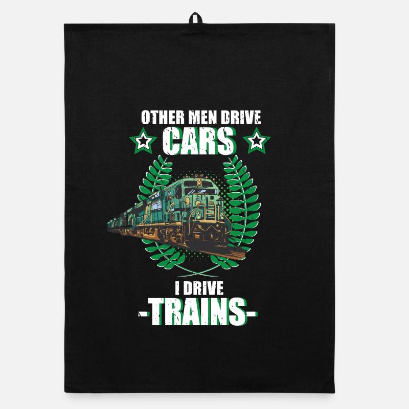 Trains Railway Decoy Driver Train Gift Organic dish towel