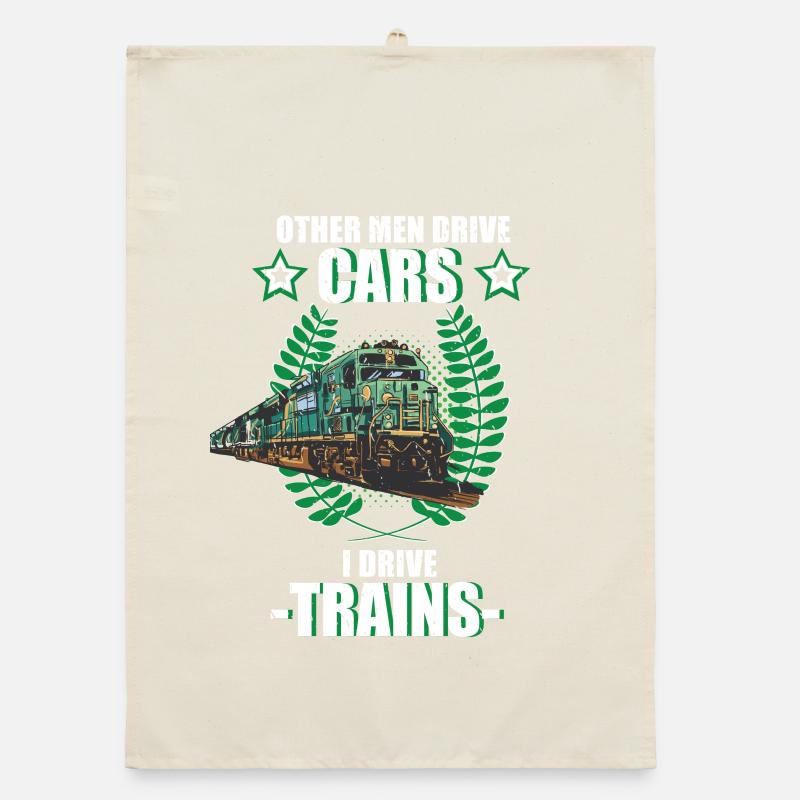 Trains Railway Decoy Driver Train Gift Organic dish towel