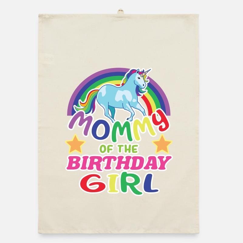 Mama des Geburtstagskindes Einhorns Geburtstag Organic Geschirrtuch