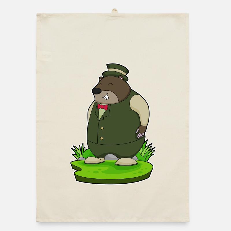 Mole Groom Suit Wedding Organic dish towel