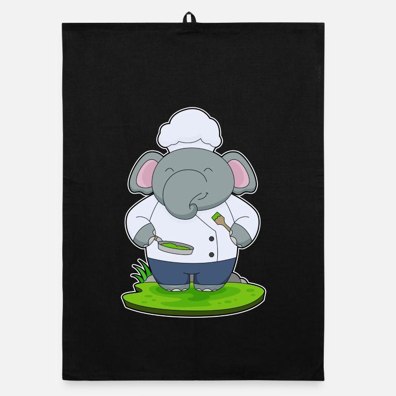 Cuisson à la poêle de cuisson d’éléphants Torchon bio