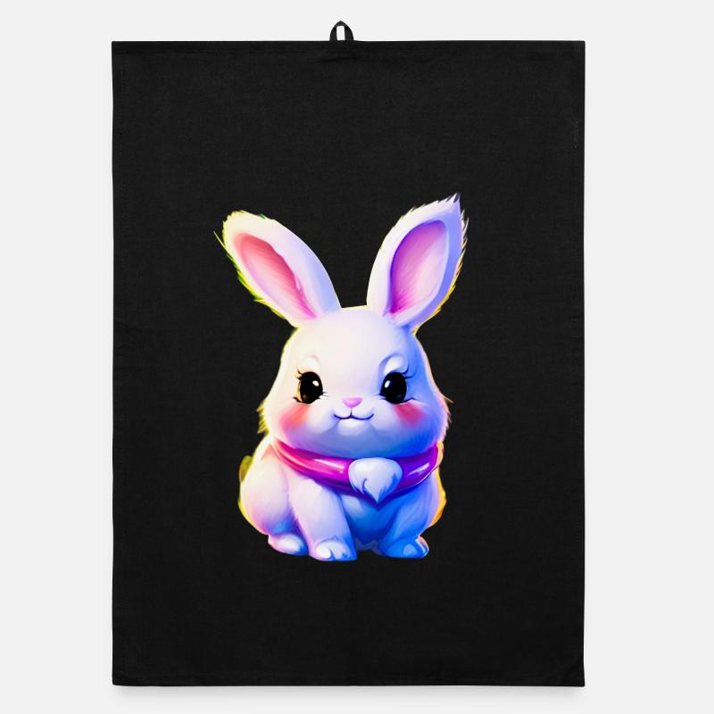 mignon lapin de Pâques - lapin mignon Torchon bio