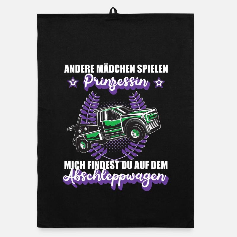 Abschleppwagen Abschleppdienst Mädchen Geschenk Organic Geschirrtuch