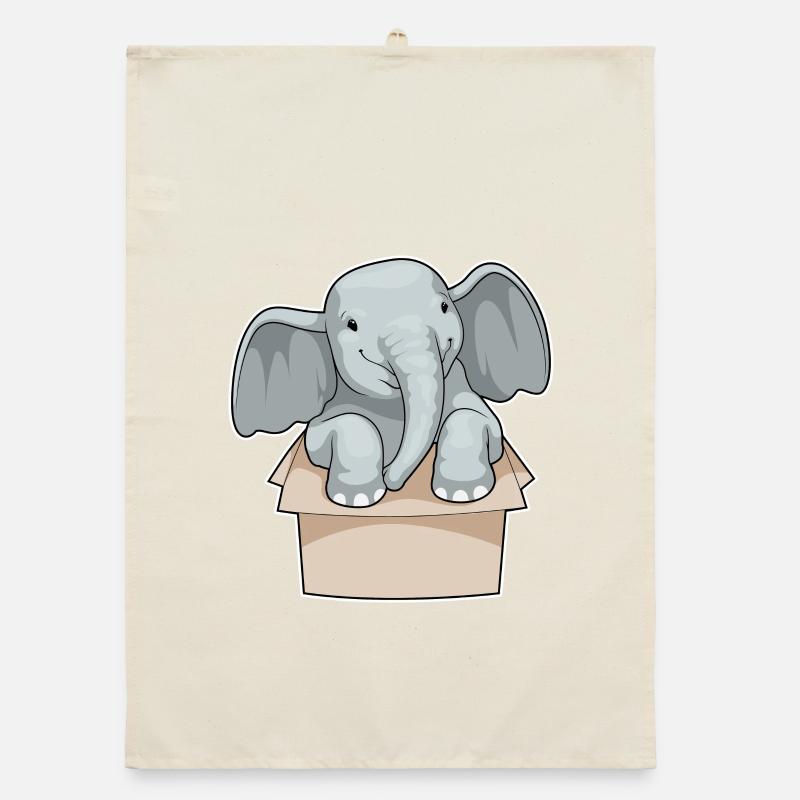 Boîte à éléphants Torchon bio