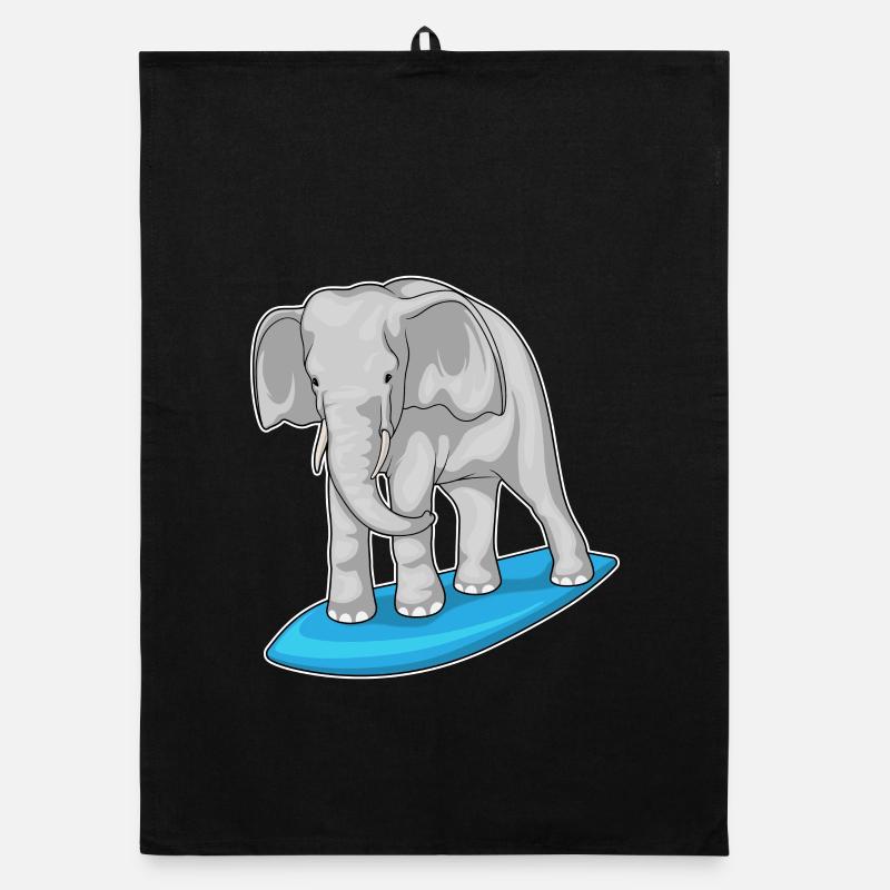 Été de planche de surf sur l’éléphant Torchon bio