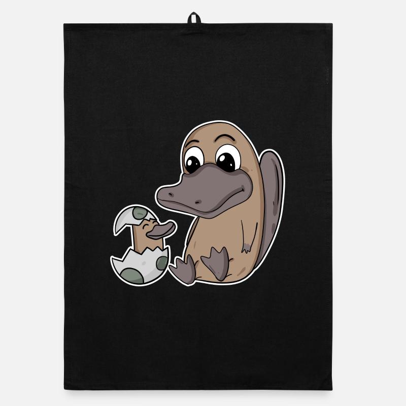 Famille Ornithorynque - Ornithorynque avec bébé Torchon bio