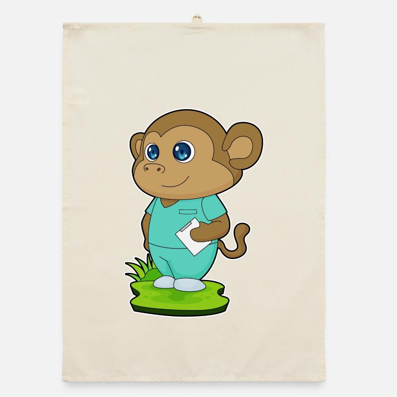 Infirmière Singe Torchon bio