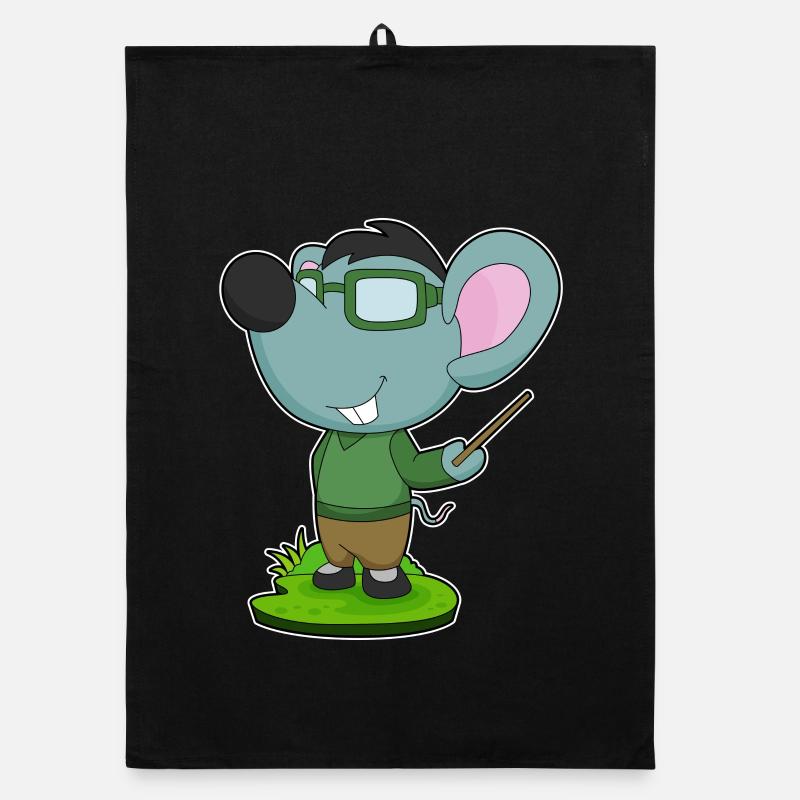 École de pointage des enseignants de souris Torchon bio