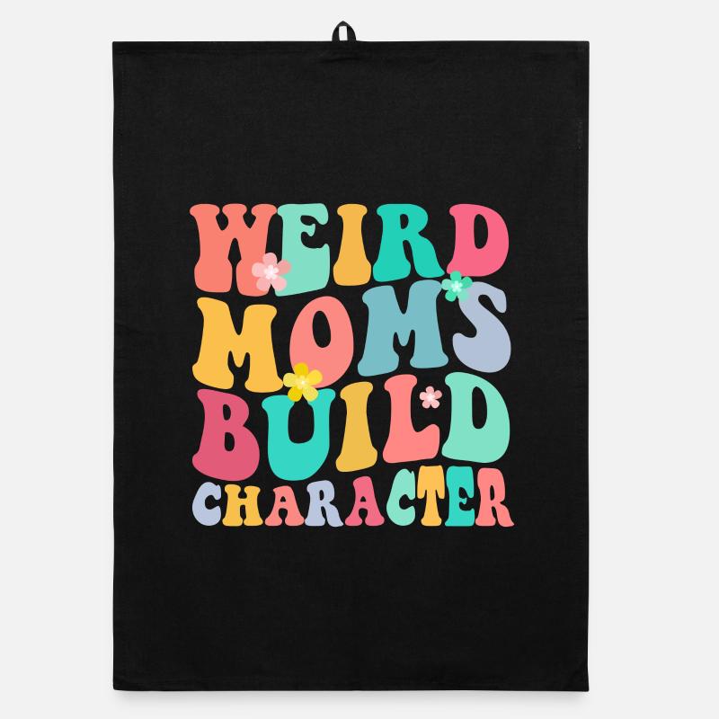 Seltsame Mutter baut Charakter auf Organic Geschirrtuch