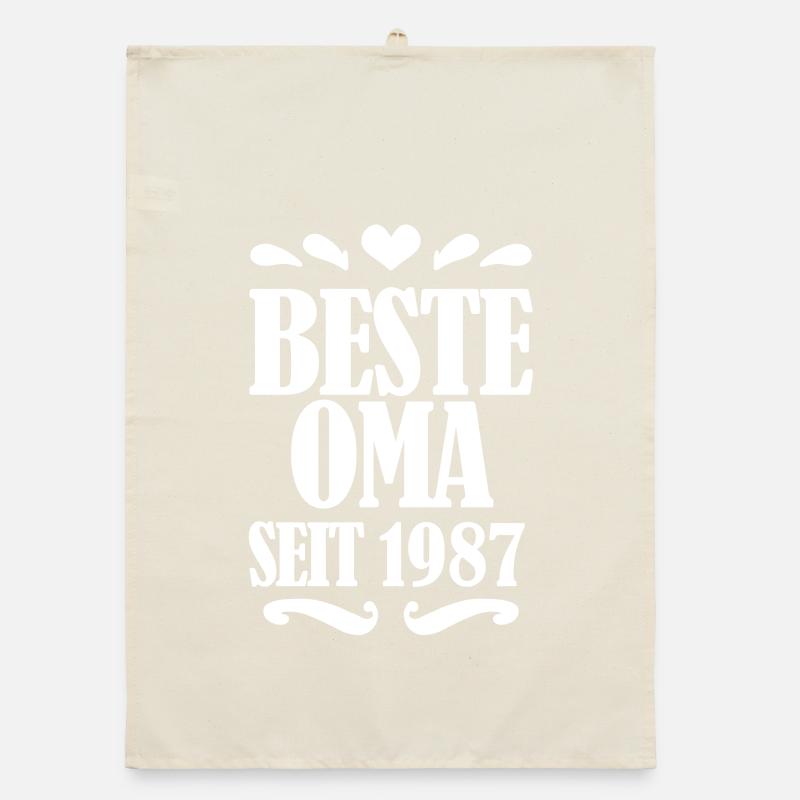 Beste Oma seit 1987 - Oma Geschenk Organic Geschirrtuch