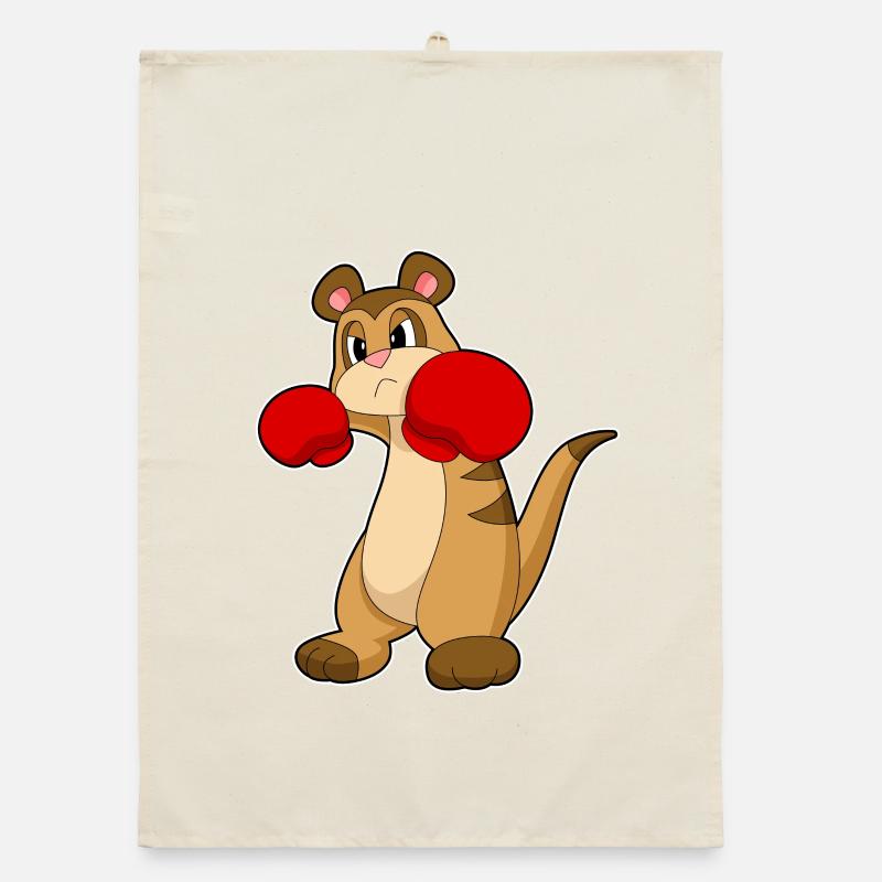 Boxer Boxeur Suricate Gants de boxe Boxe Torchon bio