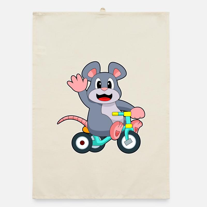 Rat Bicycle Organic dish towel